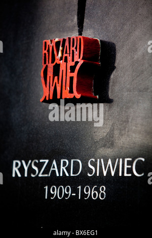 Ryszard Siwiec monumento Foto Stock