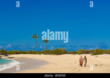 Splendida spiaggia sabbiosa di Ngazidja, Grand Comore, Comore, Oceano indiano, Africa Foto Stock