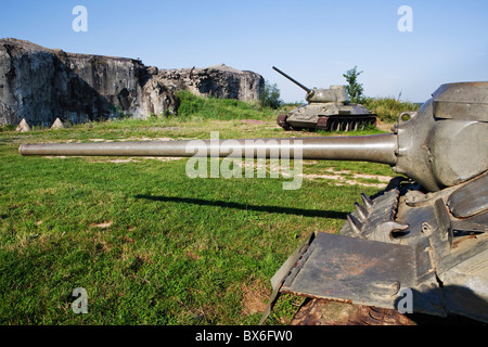 Fort MO S-20 Orel, Museo delle fortificazioni, Hlucin-Darkovicky, russo costruire serbatoio T-34 Foto Stock