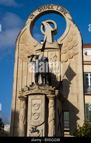 Monumento a la Spagna dalla dittatura di Franco, Melilla, Spagna, Spagnolo in Nord Africa e Africa Foto Stock