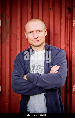 Lukas Konecny, boxer professionale, sportivo, EBU Campione Europeo Foto Stock