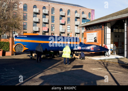 Mock up del CSD recordbreaker auto presso il porto di Bristol Bristol England Regno Unito Foto Stock