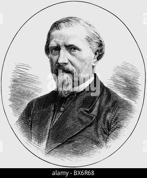 Kuecken, Friedrich Wilhelm, 16.11.1810 - 3.4.1882, musicista tedesco, compositore, ritratto, incisione in legno, Foto Stock