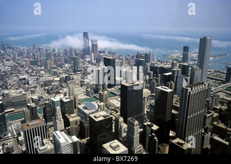 Chicago, Illinois, Stati Uniti d'America - Vista aerea dal 2004 Foto Stock