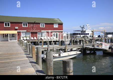 Porto, Shelter Island Sound, Greenport, Long Island, North Fork, New York, Stati Uniti d'America, America del Nord Foto Stock