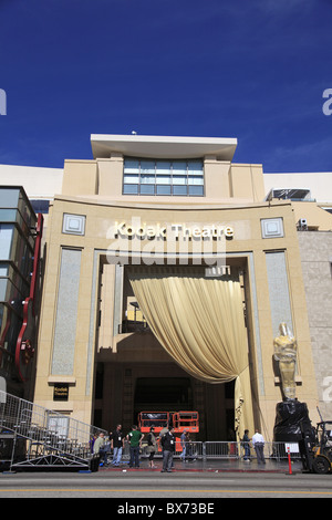 I preparativi per l'Academy Awards, il Teatro Kodak, Hollywood Boulevard, Los Angeles, California, Stati Uniti d'America Foto Stock