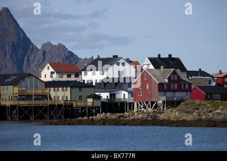 Andenes village, Andoya isola arcipelago Vesteralen Troms, Nordland county, Norvegia, Scandinavia, Europa Foto Stock