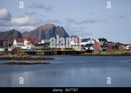 Andenes village, Andoya isola arcipelago Vesteralen Troms, Nordland county, Norvegia, Scandinavia, Europa Foto Stock