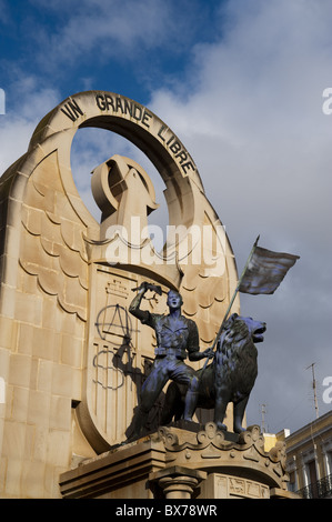 Monumento a la Spagna dalla dittatura di Franco, Melilla, Spagna, Spagnolo in Nord Africa e Africa Foto Stock