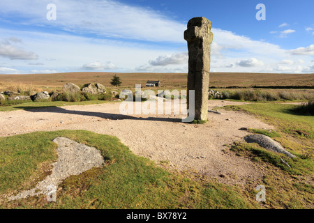 Le monache Croce nel Parco Nazionale di Dartmoor Foto Stock