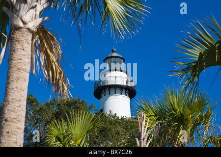 La storica St Simons Stationon luce St Simons Island Georgia Foto Stock