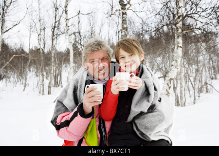 Nonno e nipote Foto Stock