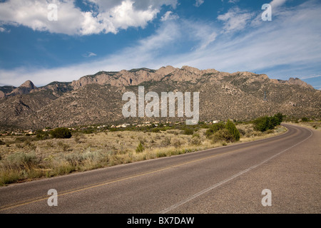 Il Sandia Mountains, Albuquerque, Nuovo Messico, STATI UNITI D'AMERICA Foto Stock