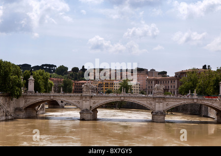 Ponte Vittorio Emanuele II , Roma Foto Stock