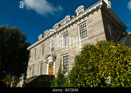 dh Sausmarez Manor ST MARTIN GUERNSEY Sausmarez Casa di granito Mansion case di fronte Foto Stock