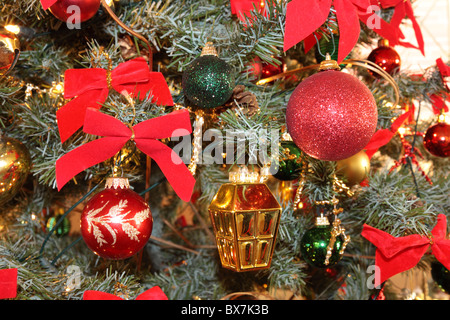 Addobbi per l'albero di natale Foto Stock