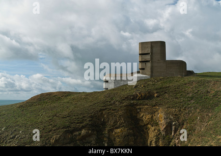 Dh La Congrelle TORTEVAL GUERNSEY Seconda Guerra Mondiale tedesco torre di osservazione Hitlers Atlantic Wall Foto Stock