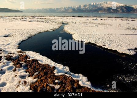 Lago Akan in inverno - Hokkaido, Giappone Foto Stock