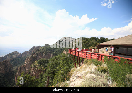 Il Sandia Peak Tram piattaforma di osservazione Albuquerque, Nuovo Messico, STATI UNITI D'AMERICA Foto Stock