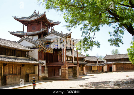 Tre padiglioni terrazzati, Shaxi, Jiangsu, Cina Foto Stock