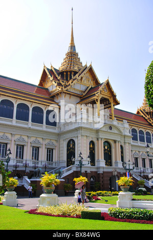 Chakri Maha Prasat Hall, il Grand Palace, Rattanakosin Island, Phra Nakhon District, Bangkok, Thailandia Foto Stock