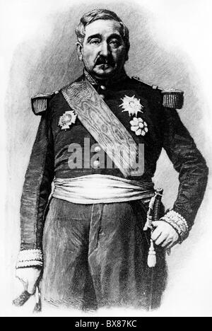 Cousin-Montauban, Charles, 24.6.1796 - 8.1.1878, generale francese, Ministro della guerra 10.8.- 4.9.1870, a mezza lunghezza, incisione del legno, circa 1870, Foto Stock