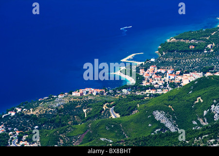 La costa di Promajna - Croazia Foto Stock