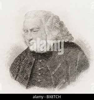 Samuel Johnson, 1709 a 1784. Autore britannico , poeta e saggista, moralista, critico letterario, biografo, editor e lessicografo. Foto Stock