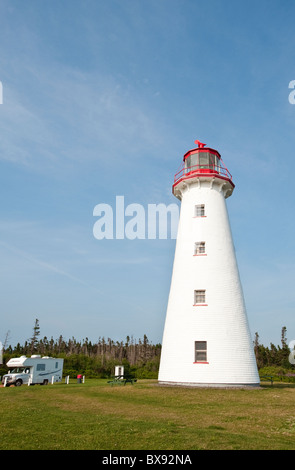 Punto Prim, Prince Edward Island. Punto Faro di prim. Foto Stock