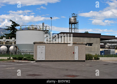 Impianto industriale elettrico ed idraulico Foto Stock