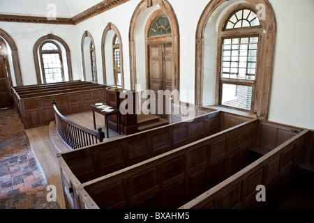 All'interno di San Giacomo Santee Chiesa Episcopale costruito dagli ugonotti Francesi nel 1768 McClellanville, SC. Foto Stock