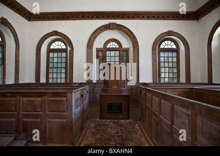 All'interno di San Giacomo Santee Chiesa Episcopale costruito dagli ugonotti Francesi nel 1768 McClellanville, SC. Foto Stock