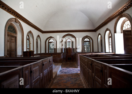 All'interno di San Giacomo Santee Chiesa Episcopale costruito dagli ugonotti Francesi nel 1768 McClellanville, SC. Foto Stock