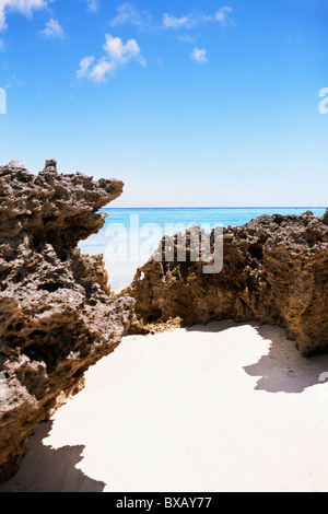 Formazione di roccia sulla spiaggia Foto Stock