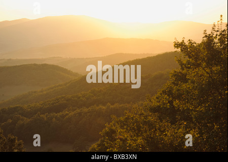 Il paesaggio durante il tramonto Foto Stock