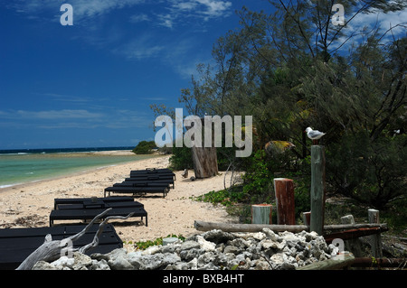 Ilot Canard (duck island), appena fuori da Noumea Anse Vata, Nuova Caledonia Foto Stock