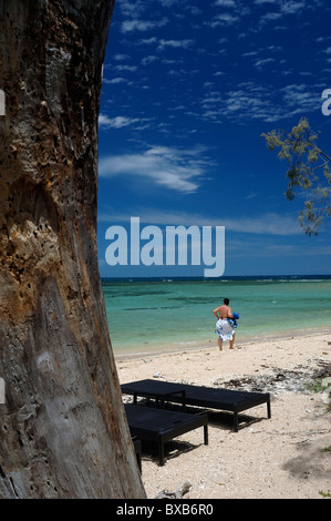 Ilot Canard (duck island), appena fuori da Noumea Anse Vata, Nuova Caledonia Foto Stock