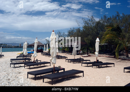 Ilot Canard (duck island), appena fuori da Noumea Anse Vata, Nuova Caledonia Foto Stock