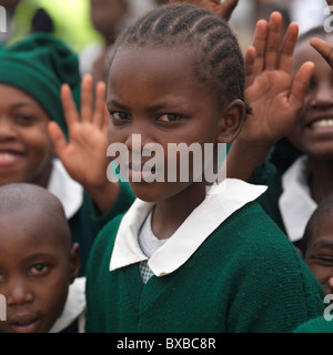 Scuola africana ragazza a Nairobi in Africa Foto Stock