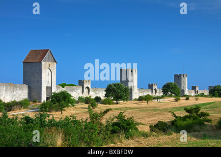 Il Ringmuren / parete ad anello a Visby, isola di Gotland, Svezia Foto Stock