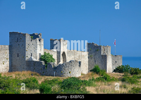 Il Ringmuren / parete ad anello a Visby, isola di Gotland, Svezia Foto Stock