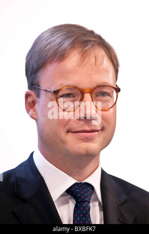 Axel Wieandt, presidente della Hypo Real Estate Holding AG, all'Assemblea degli Azionisti del 13.08.2009 a Monaco di Baviera Foto Stock