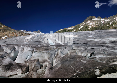 Ghiacciaio del Rodano nel Canton Vallese, Svizzera, Europa Foto Stock