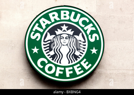 Il logo, Starbucks Coffee Foto Stock