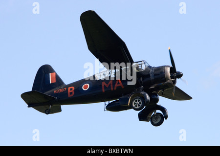 Westland Lysander Mk III in RAF colori visualizzazione a Duxford Flying Legends Airshow di Foto Stock