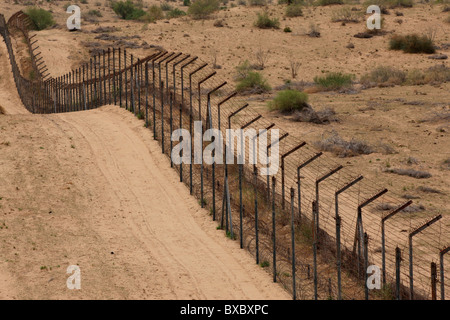 India Pakistan confine in Rajasthan, India Foto Stock