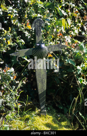 St James Croce, Via di San Giacomo, Murat-sur-Vebre, Tarn, Francia Foto Stock