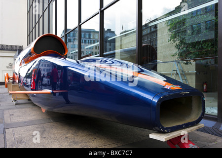 Bloodhound Il SSC veicolo prototipo,sperando di rompere il record di velocità su terra nel 2012 ad una velocità di 1000 km/h. Foto Stock