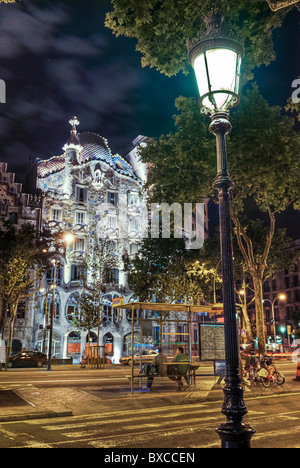 Casa Batllo, uno dei capolavori di Gaudi e geniale, Barcellona, Spagna, Europa Foto Stock