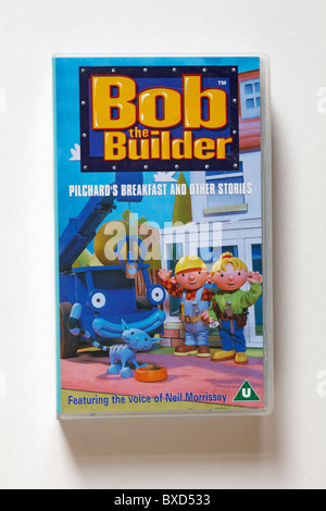 Bob The Builder VHS video cassette nastro - Pilchard's colazione e altre storie isolato su sfondo bianco Foto Stock